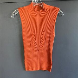 Cyrus Terracotta Ribbed Knit Top